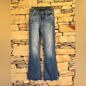 Women’s Buckle flare leg jeans